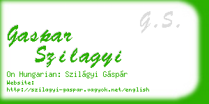 gaspar szilagyi business card